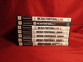 NCAA Football Video Game Lot 7 PlayStation 2 PS2 2002 Thru 2008 CIB Tested