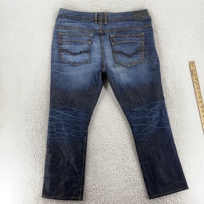 Buffalo David Bitton Jeans Slim Boot King Basic Mens ACTUAL 38x28 Distressed