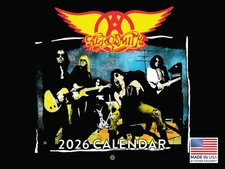 Aerosmith Calendar 2026 Officially Licensed Merch Monthly Wall Calender 12 Month