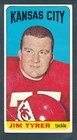 1965 Topps Football #110 JIM TYRER Short Print SP, Kansas City Chiefs ~ FAIR
