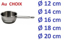 Casserole  Inox  PROFESSSIONNEL MANCHE INOX  tous feux dont induction 