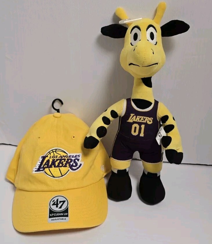 Los Angeles Lakers Gold Youth Cap and Bleacher Creatures