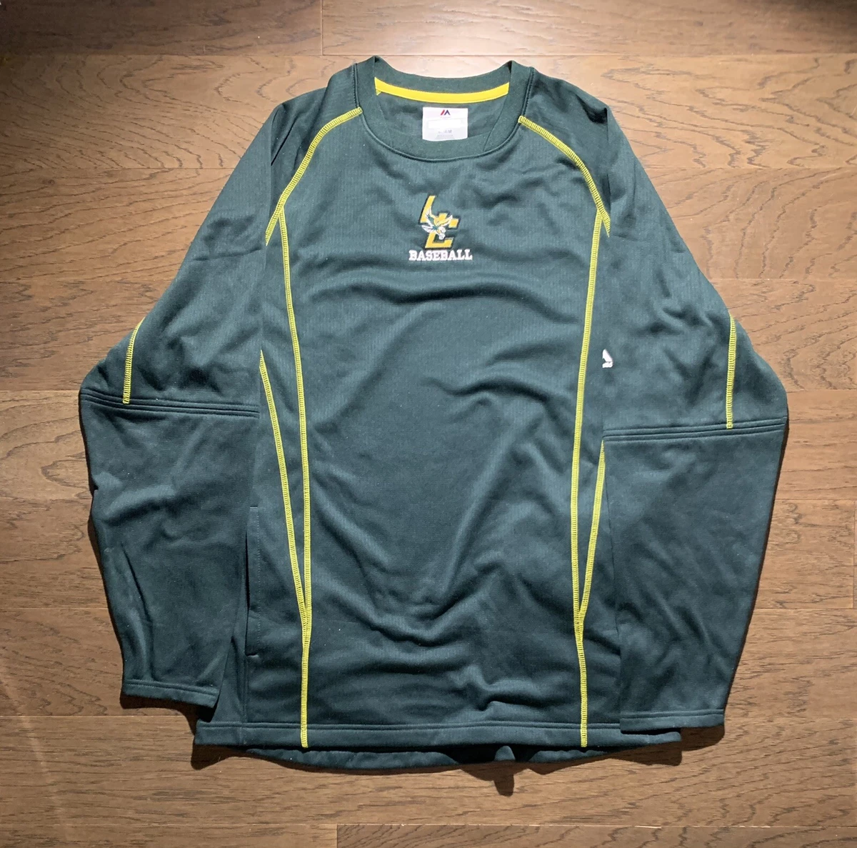 Majestic LC Baseball Sweatshirt Pullover MLB Baseball Warm Up Size Medium Green