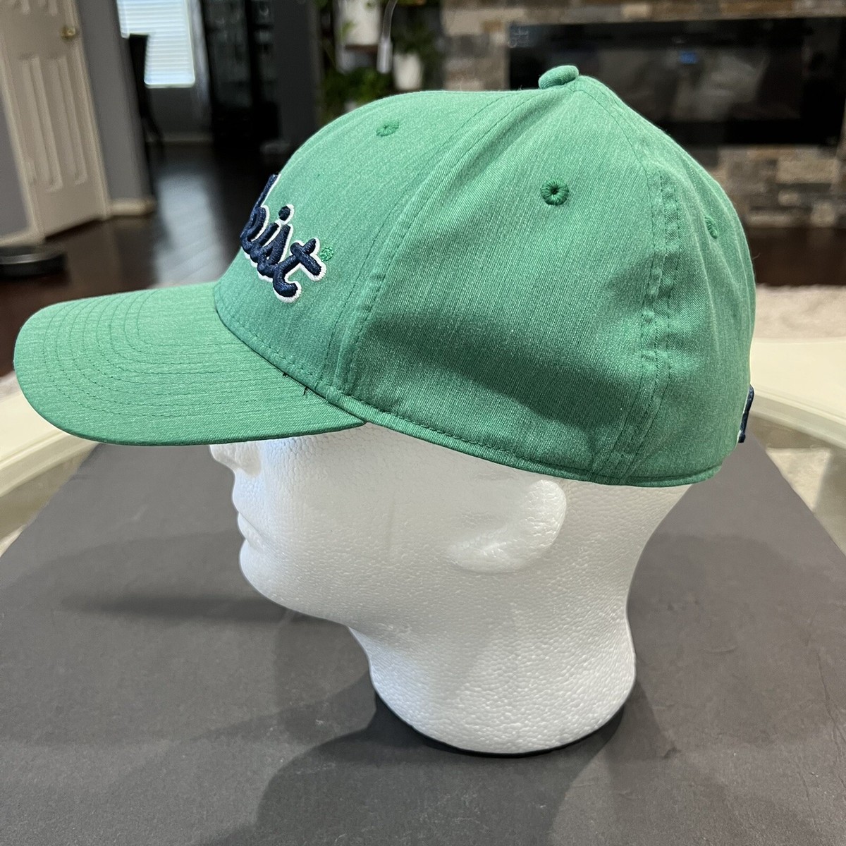Titleist Golf Hat Mens Size M/L Green Stretch Cap Logo Solid
