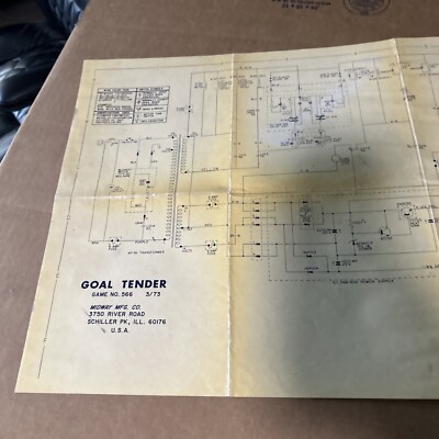 original Midway Goal Tender game 566 1973 Midway video game arcade game ...