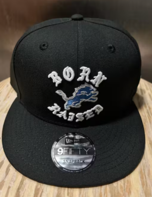 Born X Raised × NEW ERA NFL + LIONS SNAPBACK ROCKER HAT: BLACK | eBay