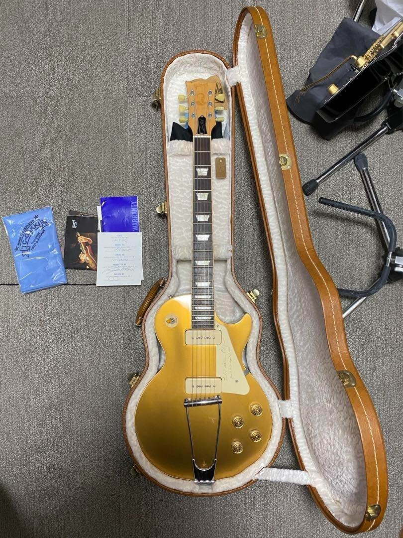 ギター Gibson Tribute LesPaul 52Reissue Goldtop Gibson Les Paul Tribute 52 Reissue Goldtop Guitar From JAPAN