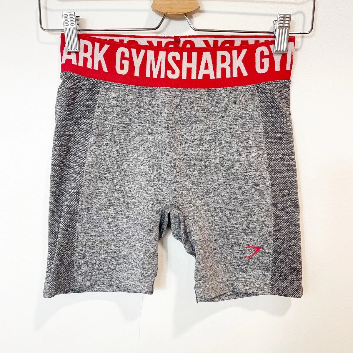 Gymshark Women's Flex Shorts Charcoal Marl Mid-Rise Contouring B1A4G-GBFH  Small