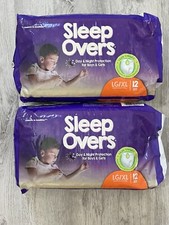 SleepOvers Cuties Bedwetting Underwear Girls Boys Diapers L/XL 60-125 lbs 24 Ct