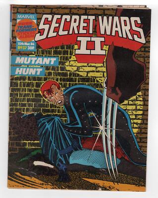 1985 MARVEL SUPER HEROES SECRET WARS II #1 UNCANNY X-MEN #196 COVER KEY RARE UK