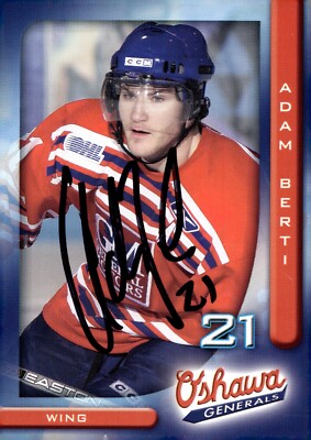 Adam Berti - Signed 2004-05 Oshawa Generals Team Issued Card #21