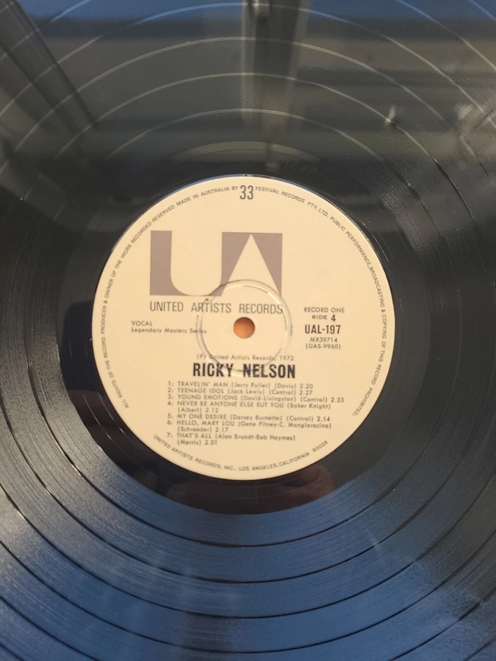 Ricky Nelson 1972 United Artists Records Original AUSTRALIAN 12"Double Album - Image 4 of 4