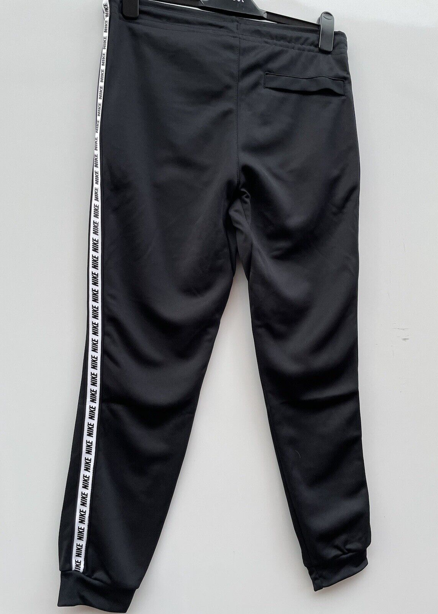 Nike AR4912-010 Men's Logo Taped Cuffed Pants Joggers Black Size S Bnwt |  eBay UK