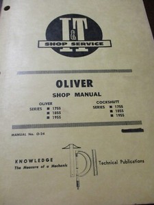 Oliver/Cockshutt 1755, 1855, 1955 Tractors I&T Shop Service Manual 1972