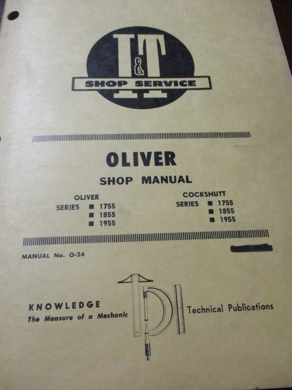 Oliver/Cockshutt 1755, 1855, 1955 Tractors I&T Shop Service Manual 1972