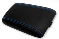 Console Lid Pull Over Armrest Cover Leather For Pontiac Gto 04-06 Blue Stitch