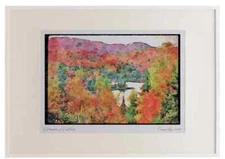 262077 Laurentian Fall Scene A2 Picture Frame Watercolour print