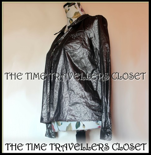 BNWT Alexa Chung M&S Archive The Aire Shirt Silver Metallic Blouse Necktie UK 8 - Picture 6 of 12