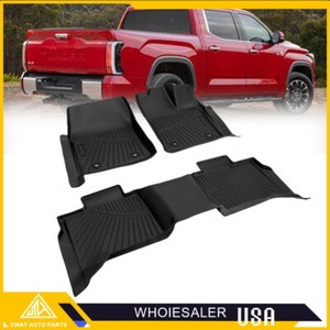 All Weather TPE Car Floor Mats Liners for Toyota Tundra CrewMax Cab 2022-2026
