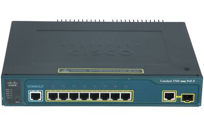 CISCO - WS-C3560-8PC-S - Catalyst 3560 8 10/100 PoE + 1 T/SFP Standard Image