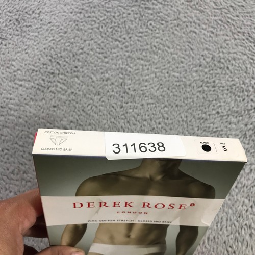 Derek Rose Briefs Mens Small Closed Mid Brief Boxer Briefs Underwear Trunk Black - Picture 7 of 8