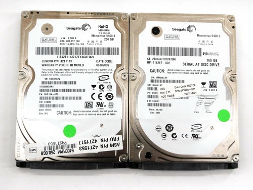 2x Seagate Momentus | 160 & 250 GB | 2,5" | SATA | HDD Festplatte ►mit Rechnung