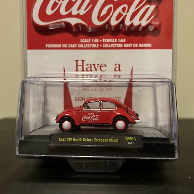 Coca-Cola M2 1953 VW Beetle Deluxe European Model 1:64 Scale Red