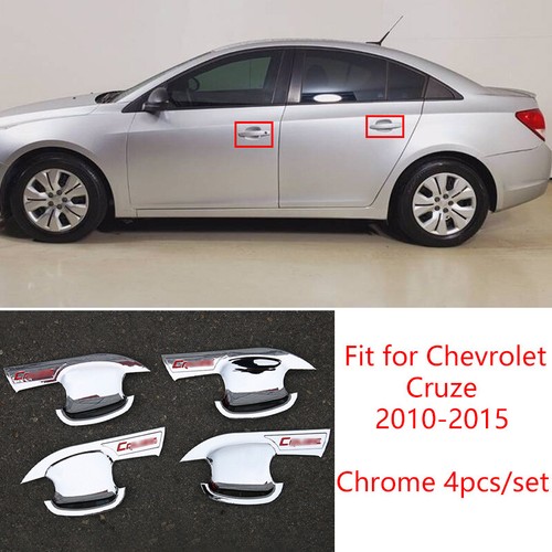 Fit for Chevrolet Cruze 2010-2015 Chrome Exterior Side Door Bowl Cover Trim 4pcs - Picture 8 of 10