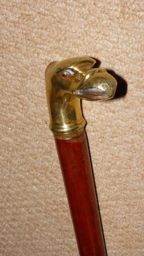 Edwardian Walking Stick - Intricate Heavy Brass Griffin Head Top - Picture 6 of 10
