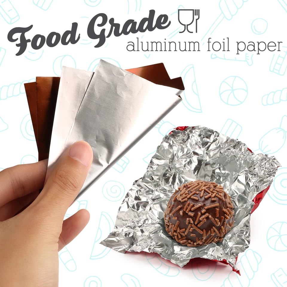 Foil Chocolate Candy Wrappers Sweets Packaging Wrapping Papers 4x4 in Wedding - Image 3 of 4