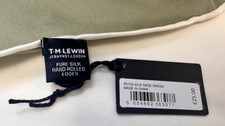 NEW! TM Lewin 100% silk pocket square / hanky white border, and logo - 7 colours