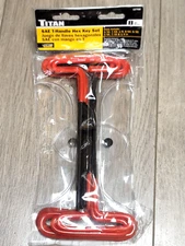 Titan 8pc SAE T-Handle Hex Key Set w/ Comfort Grip Handles 3/32" to 1/4" #12768
