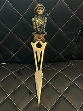 Dagger with Skeletal Soldier Machine Gun Bullet Belt Hilt
