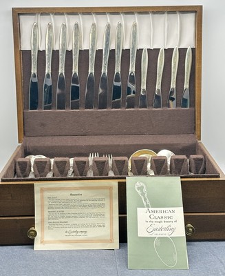 Helene by Easterling Sterling Silver Flatware Set for 12 Service, 59 Pieces