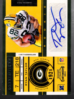 B3555- 2011 Playoff Contenders #174 Ryan Taylor RC Auto - Nm-Mt