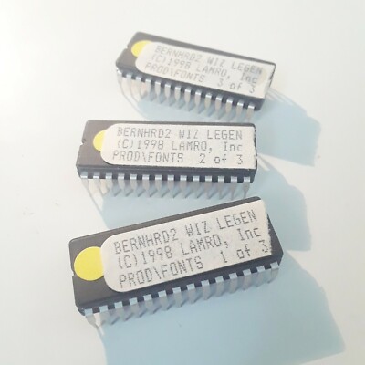 Dahlgren Wizzard Engraving Machine BERNHARD 2-LINE FONT- 3 eproms by Lamro, Inc.