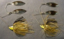 2 ~ Pro Assassinator Clacker 3/8 oz Spinnerbait DT-DWN Chartreuse Tennessee Shad