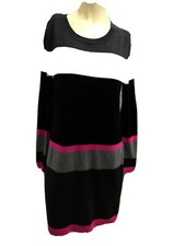 VINCE CAMUTO WOMENS MULTICOLOR LONG SLEEVE DRESS-L