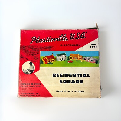 Plasticville,U S A Residential Square No.5604 ￼1952 Scaled To O And S Gauge