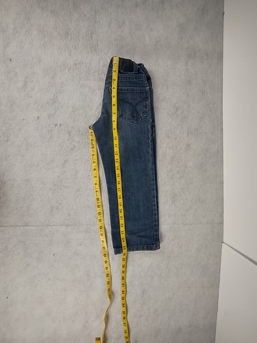 Calvin Klein Girls (Kids) Slim Straight Leg Cotton Blend Blue Jeans Size 5 - Picture 5 of 9