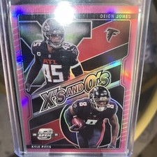 2021 Contenders Optic Deion Jones & Kyle Pitts Pink /75 X’s And O’s #JR Falcons