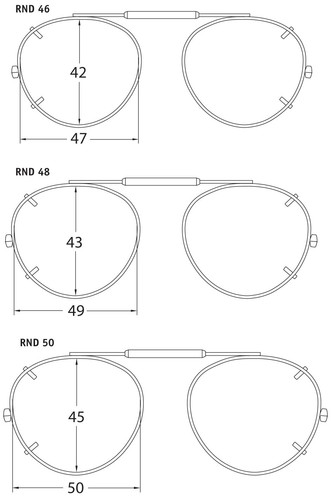 Visionaries Polarized Clip on Sunglasses - Round - Gun Frame - 50 x 45 Eye Size - Picture 3 of 13