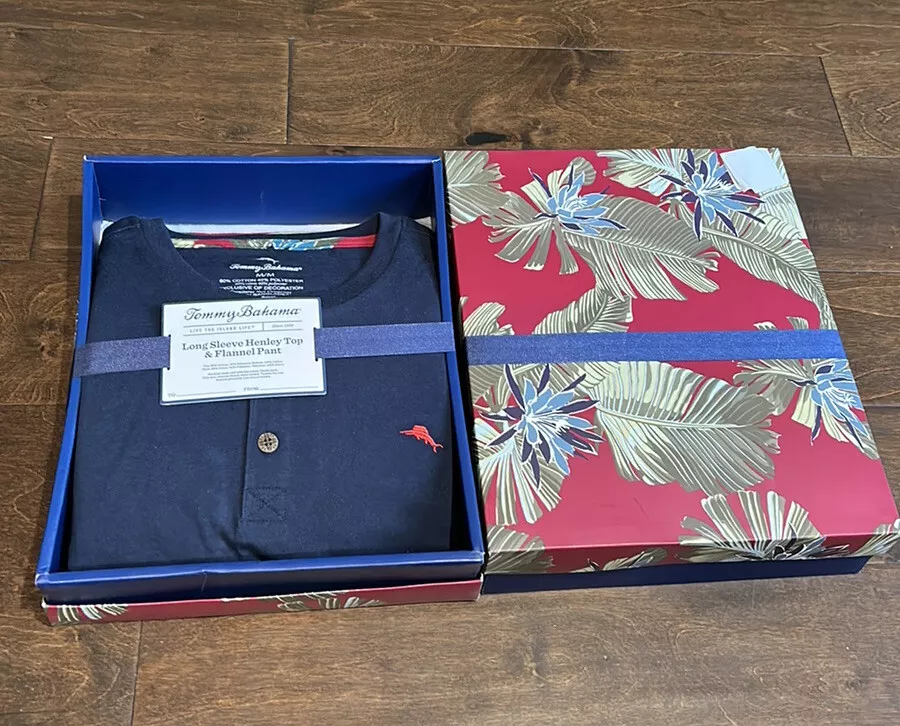 Tommy Bahama Mens 2 Piece pajama Set Sz M Logo Nwt Tropical Pants