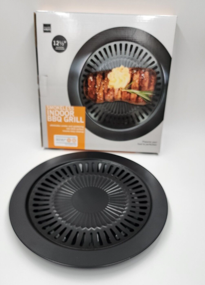 Kitchen Smokeless Stove Top Barbecue BBQ Indoor Grill Nonstick Pan ...