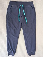 FIGS Scrub Pants Women's Medium Zamora High Waisted Jogger Navy Blue