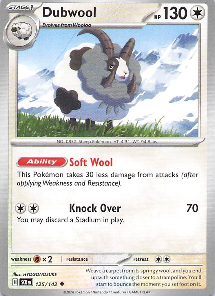 Pokemon Card - Dubwool - (125/142 - Stellar Crown)
