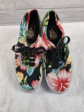 Vans Low Trainers Hawaiian Floral Hibiscus Sneakers Men 6.5/ Women 8