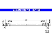 Bremsschlauch ATE 24.5112-0187.3 FüR Fiat Lancia Bravo II Delta III 500L