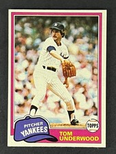 1981 Topps #114 Tom Underwood New York Yankees