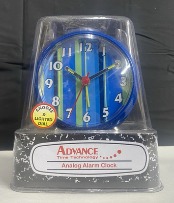 Advance Time Technology  3'' Analog Battery  Plastic Bedside Alarm Clock